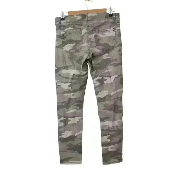 Democracy Ab Technology Jeans Size 8 Tapered Ankle Camo Stretch Elastic Waist - Picture 7 of 11